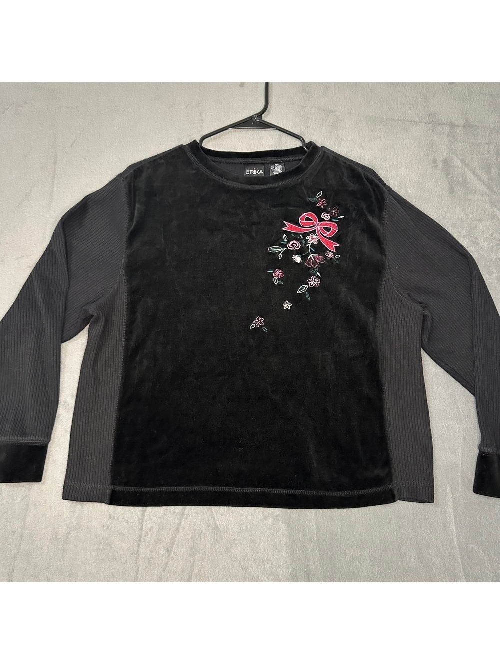 Erika Petite XL Velvet Pullover Sweat